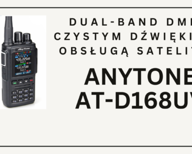 Ręczne radio AnyTone AT-D168UV z funkcją DMR, FM i łącznością satelitarną